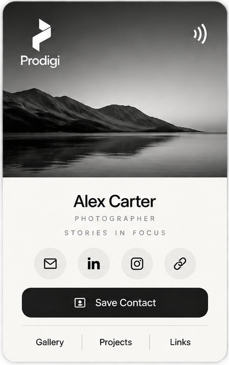 Template Profil Portfolio Prodigi