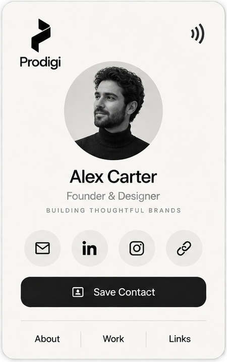 Template Profil Professional Prodigi